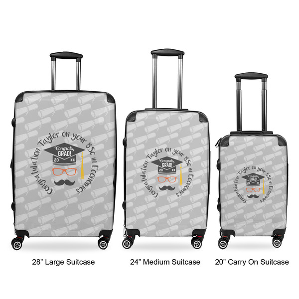 Hipster Graduate Luggage Bags all sizes - With Handle