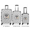Hipster Graduate Luggage Bags all sizes - With Handle