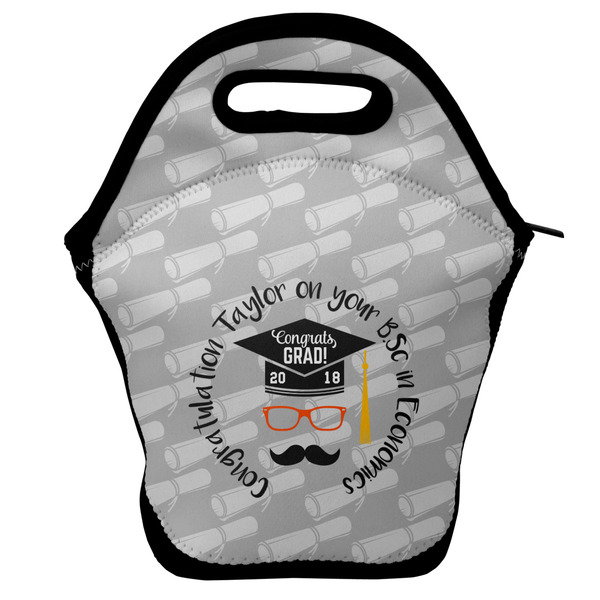Custom Hipster Graduate Lunch Bag w/ Name or Text