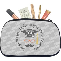 Hipster Graduate Makeup / Cosmetic Bag - Medium (Personalized)