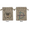 Hipster Graduate Medium Burlap Gift Bag - Front & Back (Personalized)