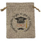 Hipster Graduate Medium Burlap Gift Bag - Front (Personalized)