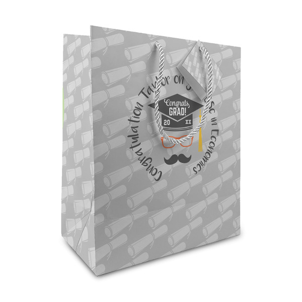 Custom Hipster Graduate Medium Gift Bag (Personalized)