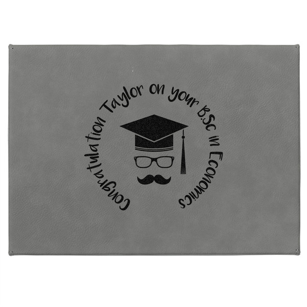 Hipster Graduate Medium Gift Box with Engraved Leather Lid - Approval