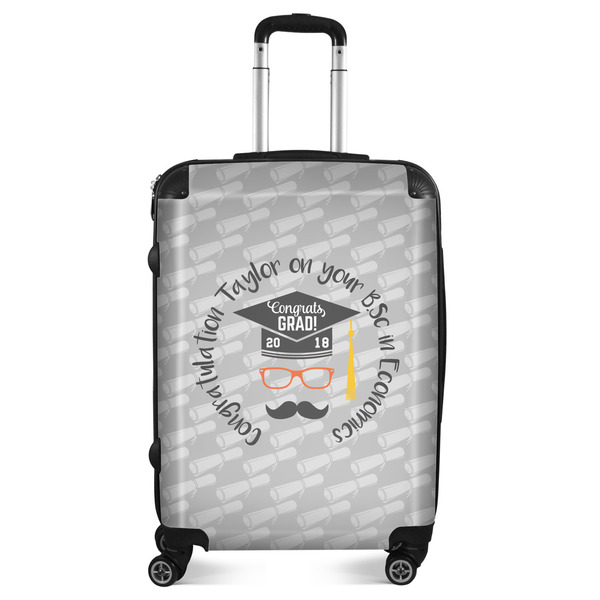 Custom Hipster Graduate Suitcase - 24" Medium - Checked (Personalized)