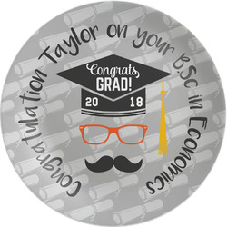 Hipster Graduate Melamine Plate (Personalized)