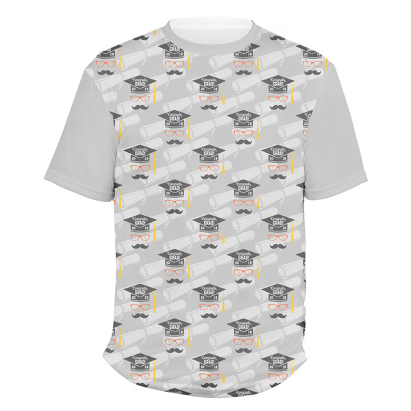Custom Hipster Graduate Men's Crew T-Shirt (Personalized)