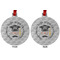 Hipster Graduate Metal Ball Ornament - Front and Back