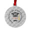 Hipster Graduate Metal Ball Ornament - Front