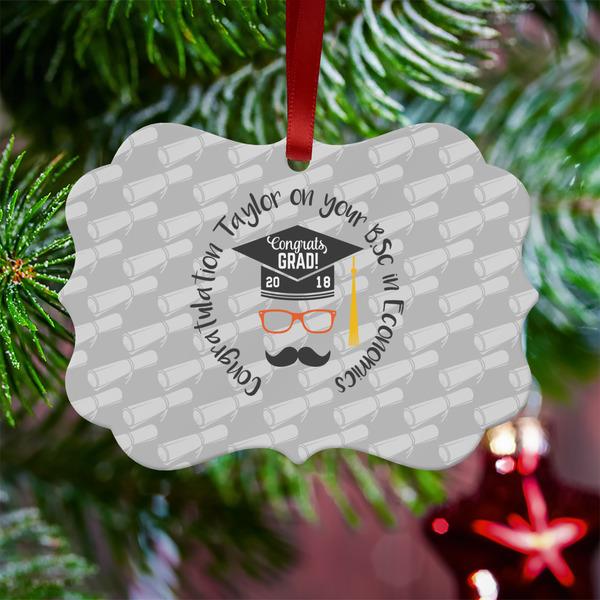 Hipster Graduate Metal Benilux Ornament - Lifestyle
