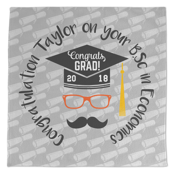 Custom Hipster Graduate Microfiber Dish Towel (Personalized)
