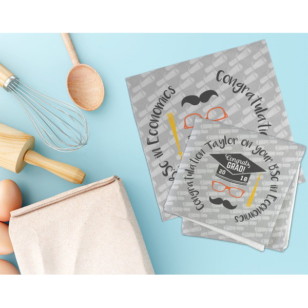 Hipster Graduate Microfiber Dish Rag - LIFESTYLE