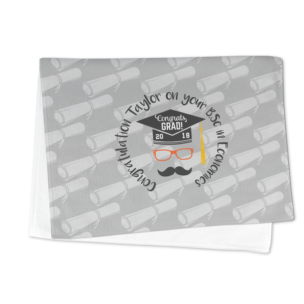 Hipster Graduate Microfiber Dish Towel - FOLDED HALF