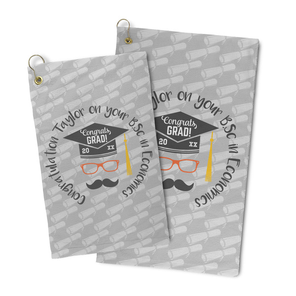 Hipster Graduate Microfiber Golf Towel - PARENT/MAIN