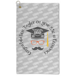 Hipster Graduate Microfiber Golf Towel (Personalized)
