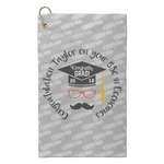 Hipster Graduate Microfiber Golf Towel - Small (Personalized)
