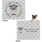 Hipster Graduate Microfleece Dog Blanket - Large- Front & Back