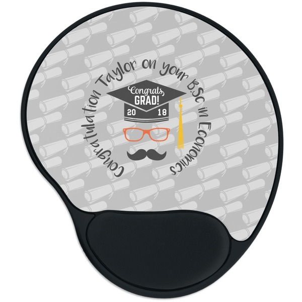 Custom Hipster Graduate Mouse Pad with Wrist Support
