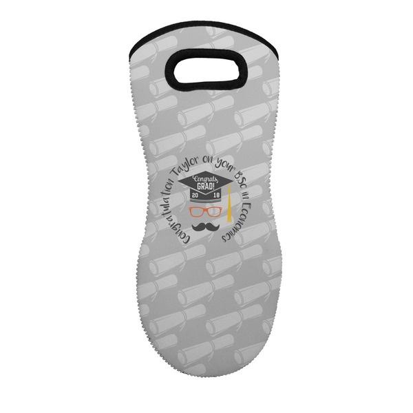Custom Hipster Graduate Neoprene Oven Mitt w/ Name or Text