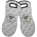 Hipster Graduate Neoprene Oven Mitts - Set of 2 w/ Name or Text