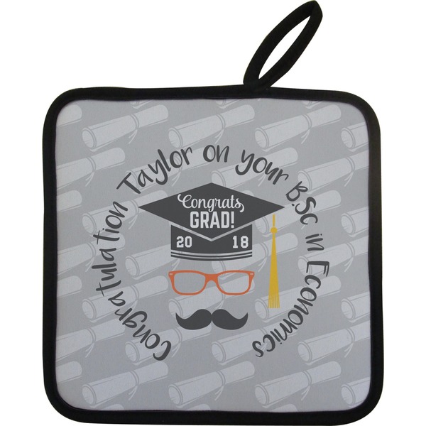 Hipster Graduate Neoprene Pot Holder