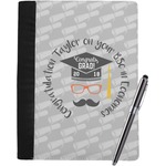 Hipster Graduate Notebook Padfolio - Large w/ Name or Text