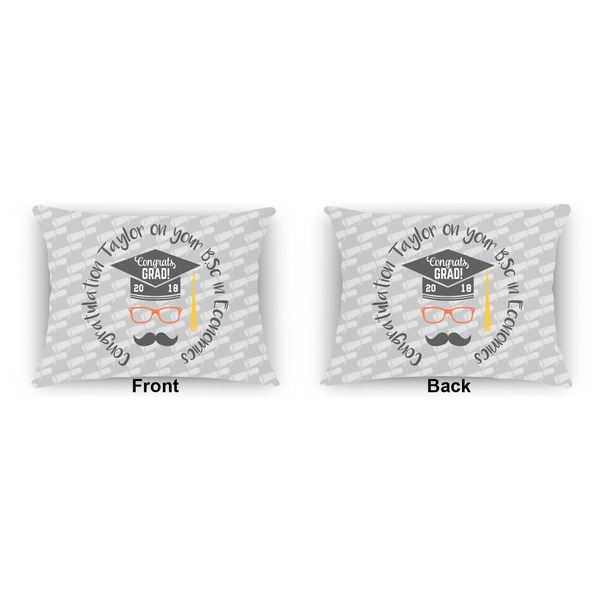 Hipster Graduate Outdoor Rectangular Throw Pillow (Front and Back)