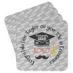 Hipster Graduate Paper Coasters w/ Name or Text