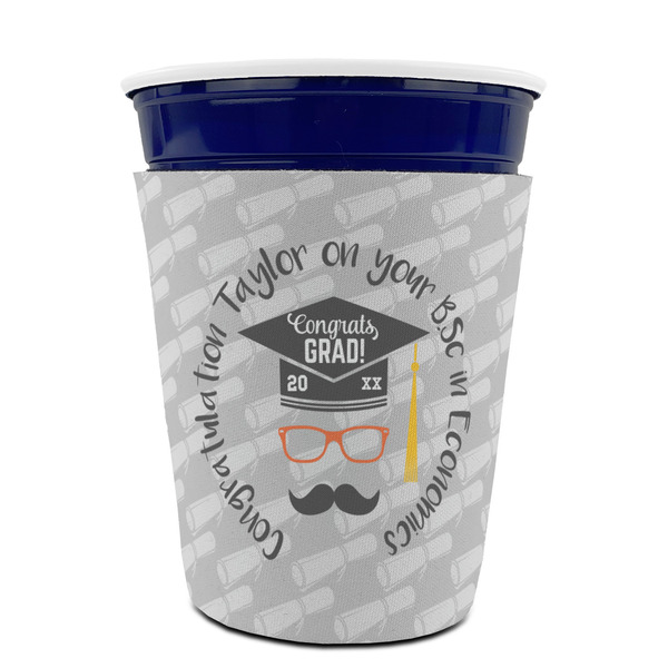 Hipster Graduate Party Cup Sleeves - without bottom - FRONT (on cup)