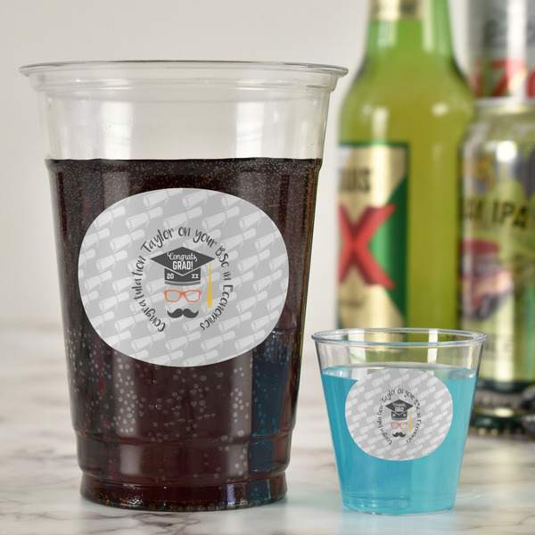 Hipster Graduate Party Cups - 16oz - In Context