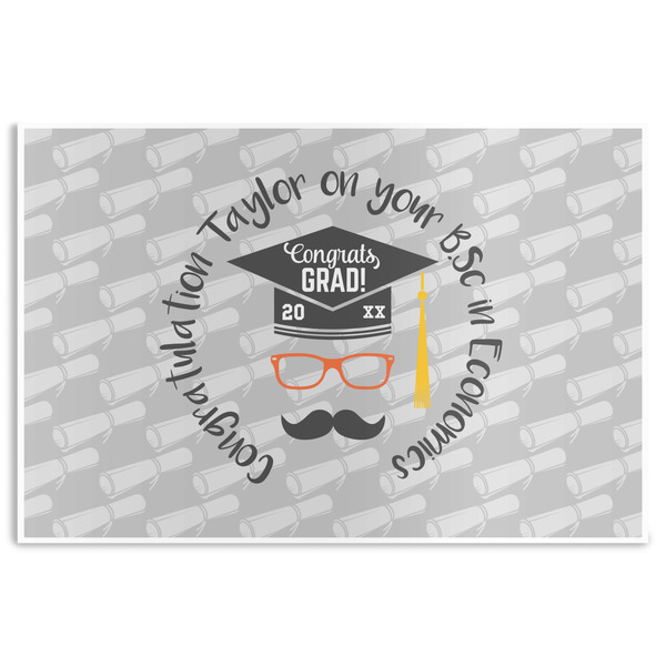 Custom Hipster Graduate Disposable Paper Placemats (Personalized)