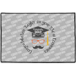 Hipster Graduate Door Mat - 36"x24" (Personalized)