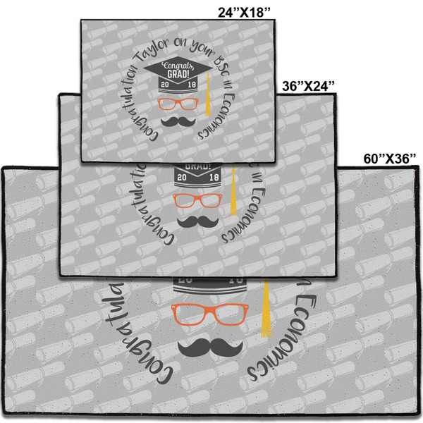 Hipster Graduate Personalized Door Mat - Group Parent IMF