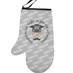 Hipster Graduate Left Oven Mitt (Personalized)