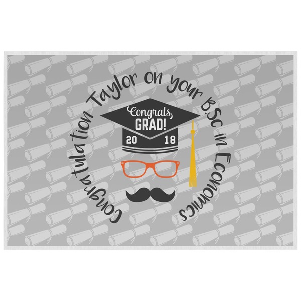 Custom Hipster Graduate Laminated Placemat w/ Name or Text