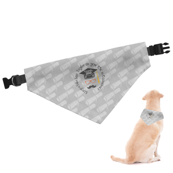 Custom Hipster Graduate Dog Bandana (Personalized)