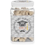 Hipster Graduate Dog Treat Jar (Personalized)