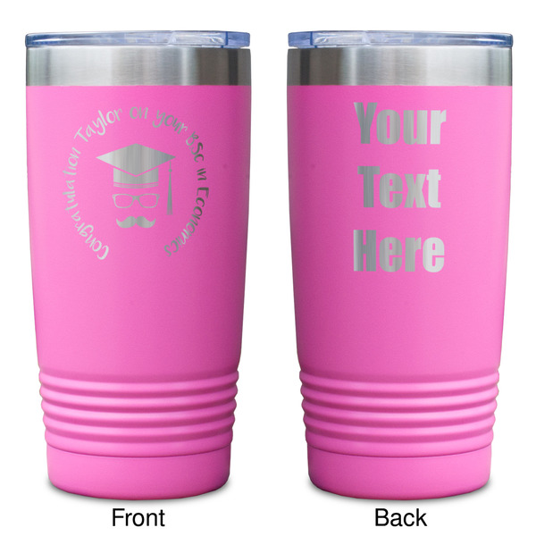 Hipster Graduate Pink Polar Camel Tumbler - 20oz - Double Sided - Approval