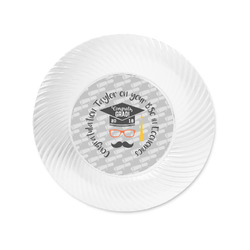 Hipster Graduate Plastic Party Appetizer & Dessert Plates - 6" (Personalized)