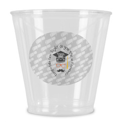 Hipster Graduate Plastic Shot Glass (Personalized)