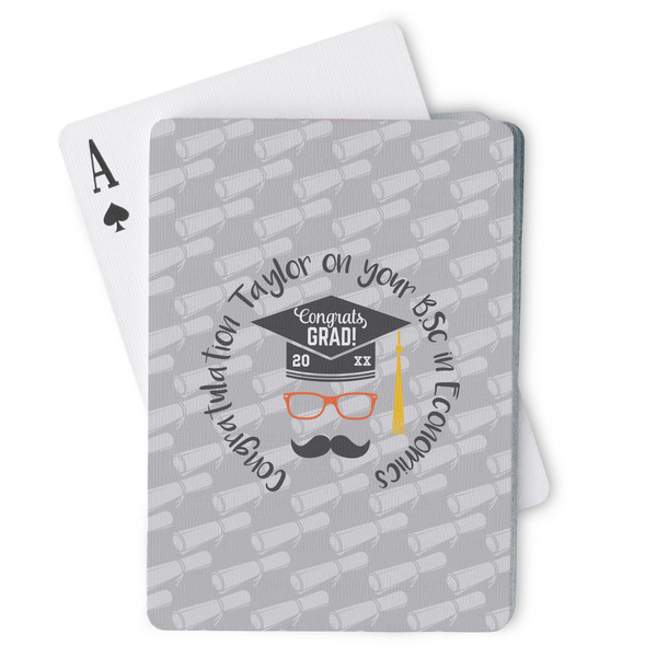 Custom Hipster Graduate Playing Cards (Personalized)