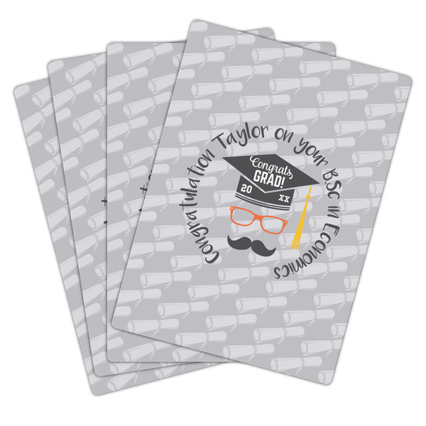 Hipster Graduate Playing Cards - Hand Back View