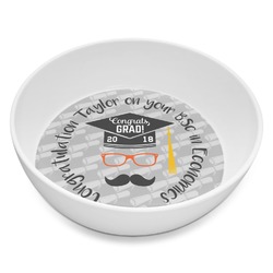 Hipster Graduate Melamine Bowl - 8 oz (Personalized)