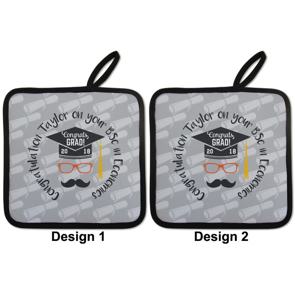 Hipster Graduate Pot Holders - Set of 2 APPROVAL