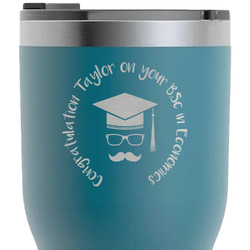 Hipster Graduate RTIC Tumbler - Dark Teal - Laser Engraved - Single-Sided (Personalized)