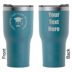 Hipster Graduate RTIC Tumbler - Dark Teal - Laser Engraved - Double-Sided (Personalized)