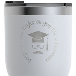 Hipster Graduate RTIC Tumbler - White - Engraved Front & Back (Personalized)