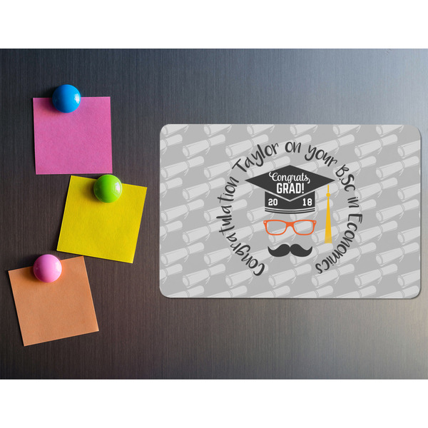 Hipster Graduate Rectangular Fridge Magnet - LIFESTYLE