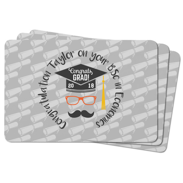 Hipster Graduate Rectangular Fridge Magnet - THREE
