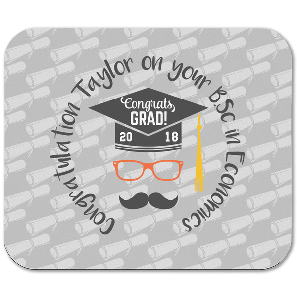 Hipster Graduate Rectangular Mouse Pad - APPROVAL